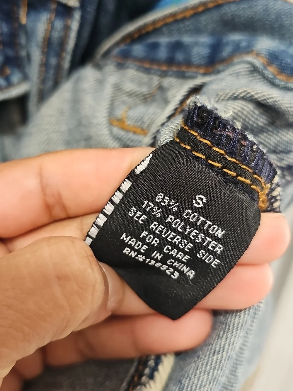 Brooklyn Cloth No Cap Retro 90s Graphics Denim Jean Jacket Unisex S - Picture 8 of 9